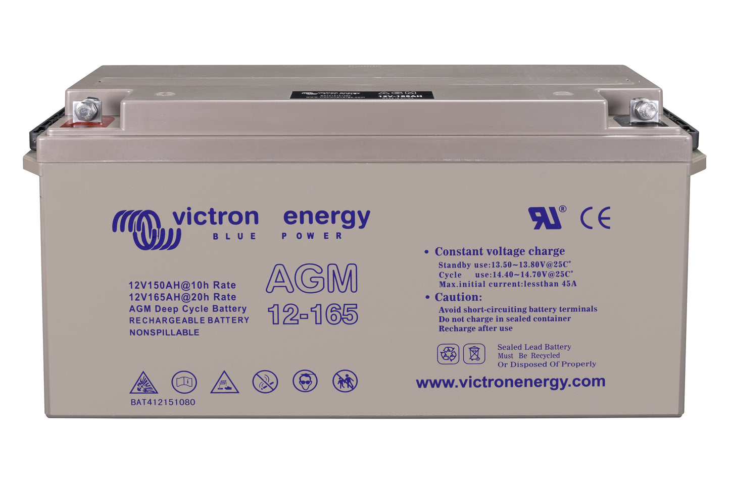 VICTRON AGM Batteri 12V 165Ah Deep Cycle