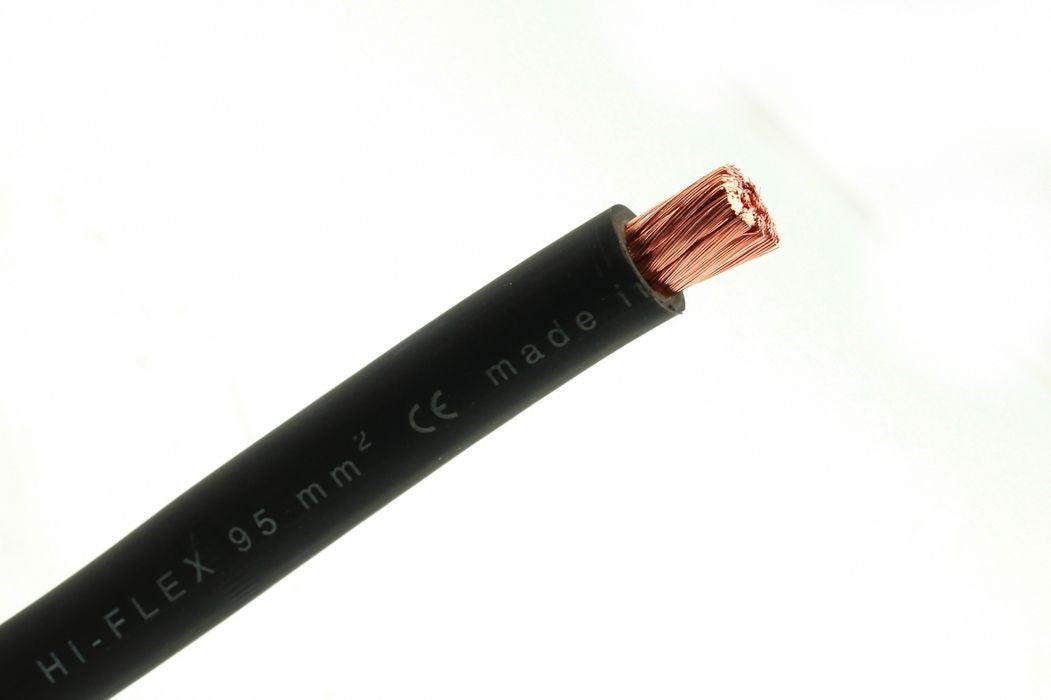 Batterikabel 70mm2 - Sort - 5 meter rull