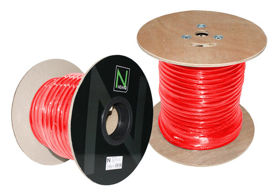 Batterikabel förtennad 50mm2 25m Rulle - Röd